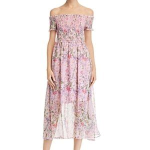 NWT Sam Edelman Pink Floral Midi Dress